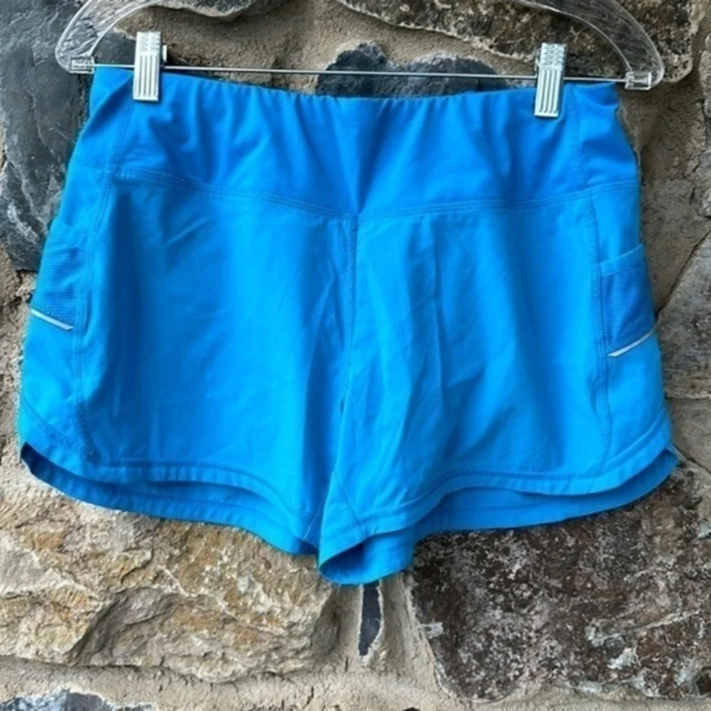 Athleta ‘Ready Set’ Athletic Shorts in Turquoise Blue Size Small